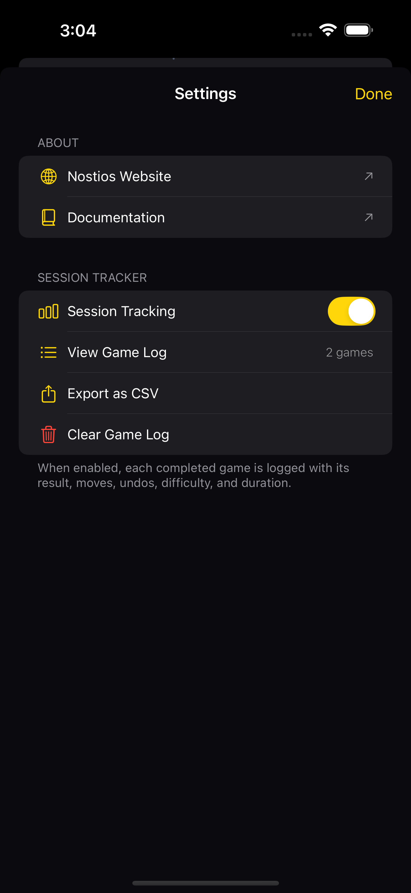 Block Tower Sort session tracker