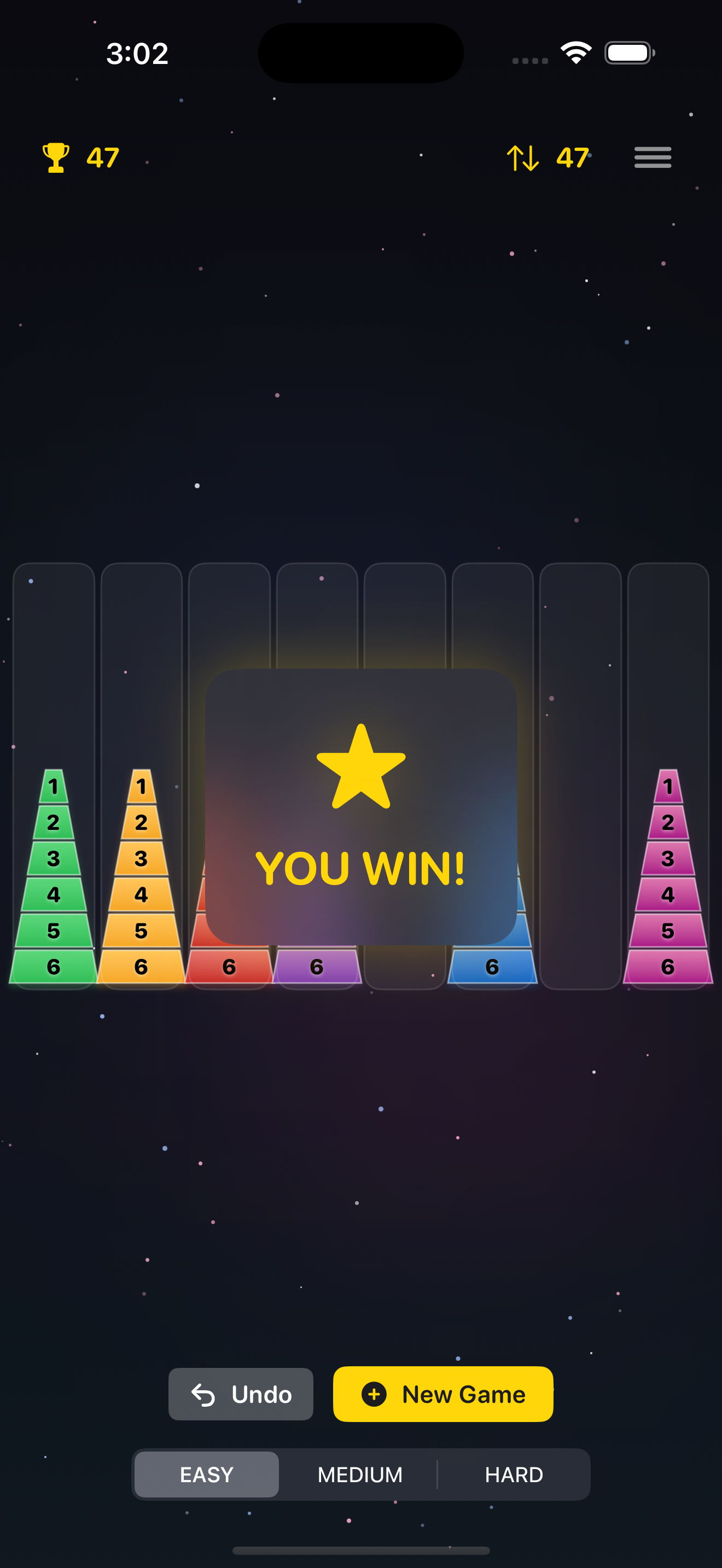 Block Tower Sort win screen