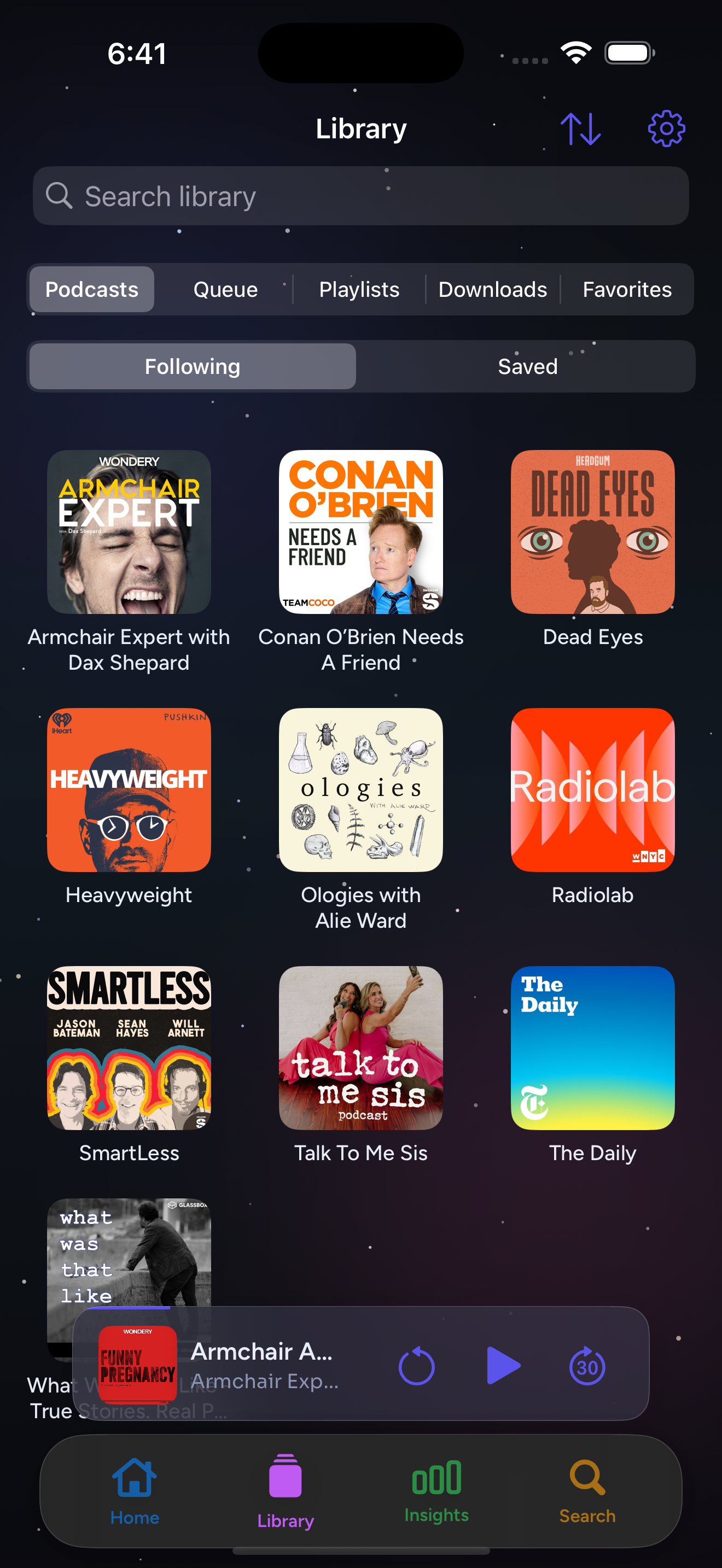 Resonance podcast library