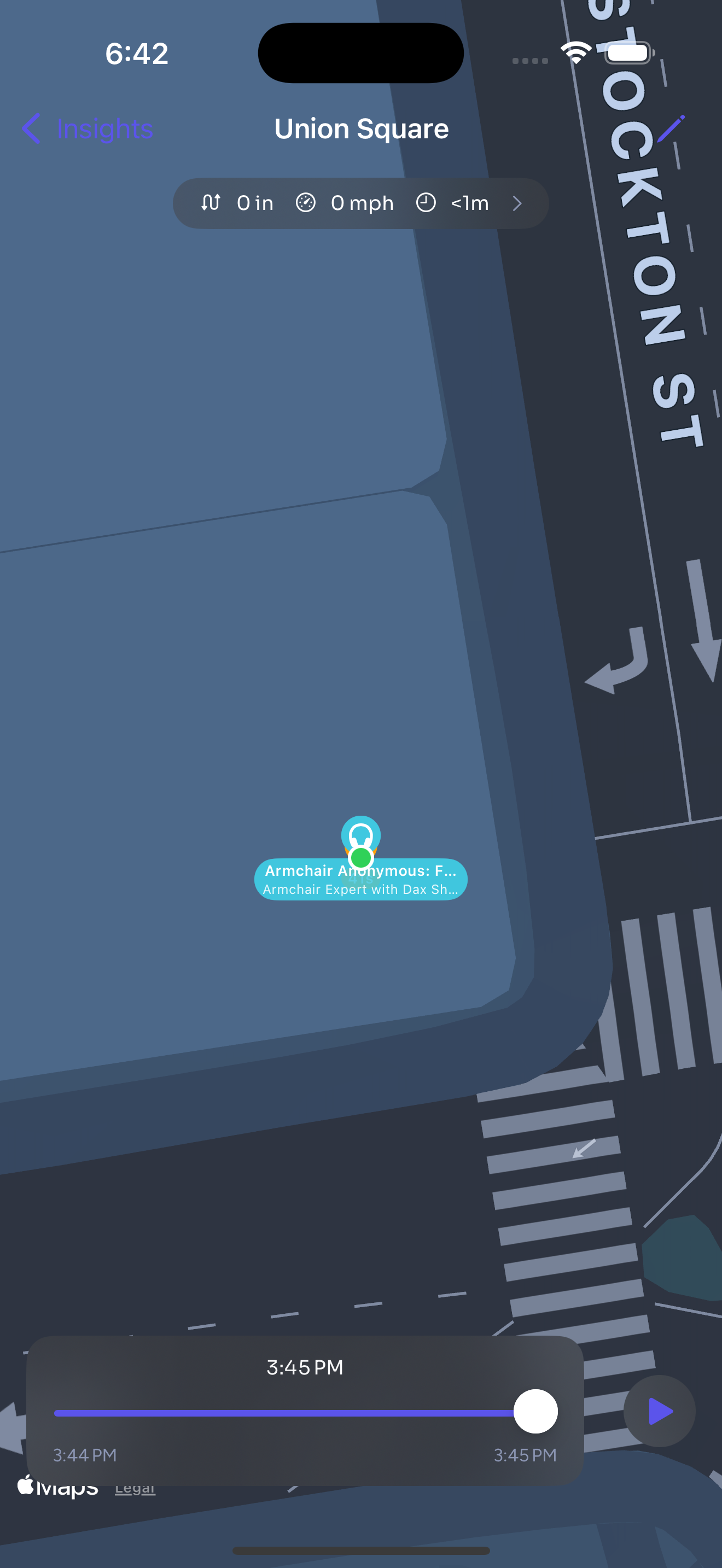 Resonance location memory map