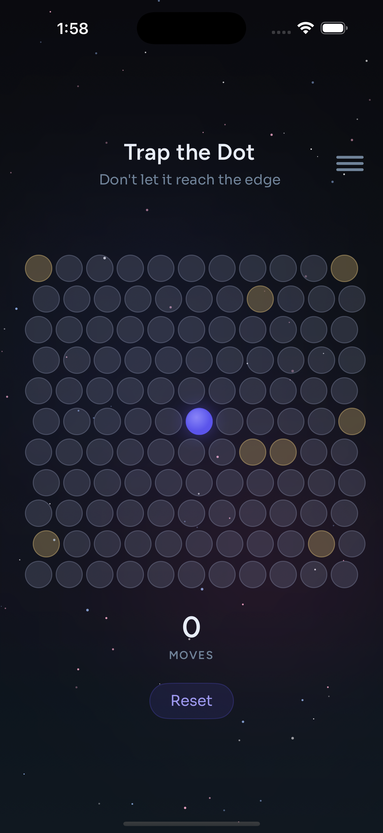 Trap the Dot start screen