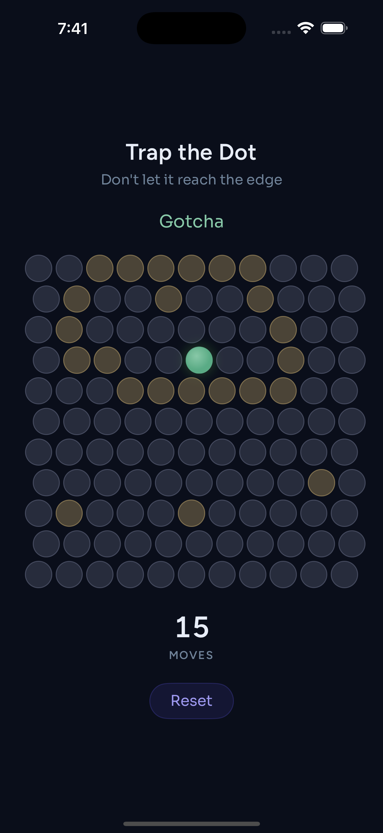 Trap the Dot strategy view